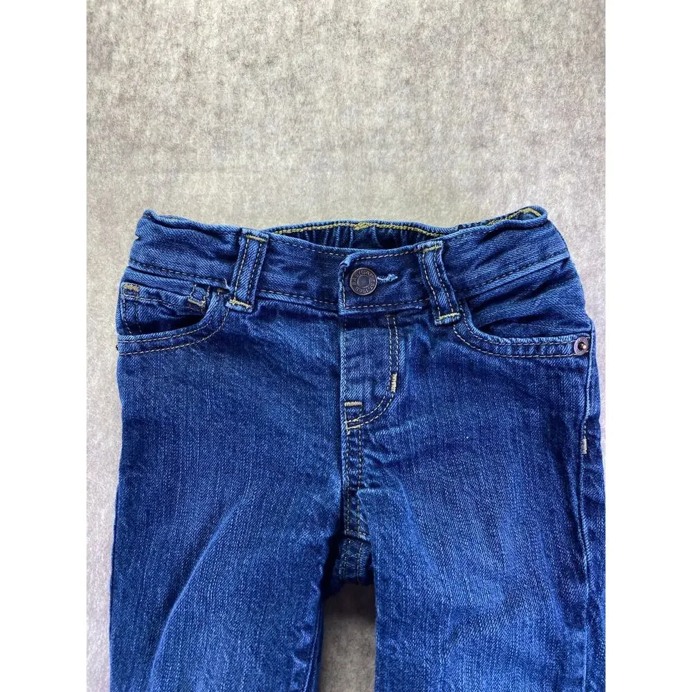 Gap Denim Plaid Lined Blue Jeans Size 6-12 Months
